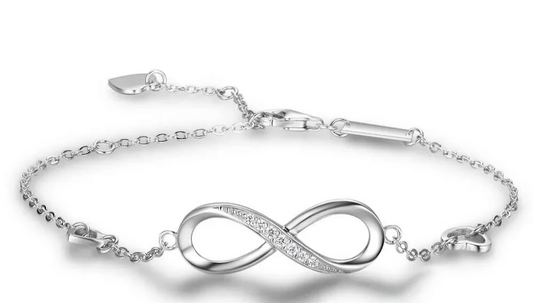 Endless Love Adjustable Bracelet!
925 Sterling Silver Infinity Bracelet for Girls & Women.