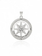 S925 Guiding Light I'd Be Lost Without You Compass Necklace... Navigate Love's Journey with Elegance