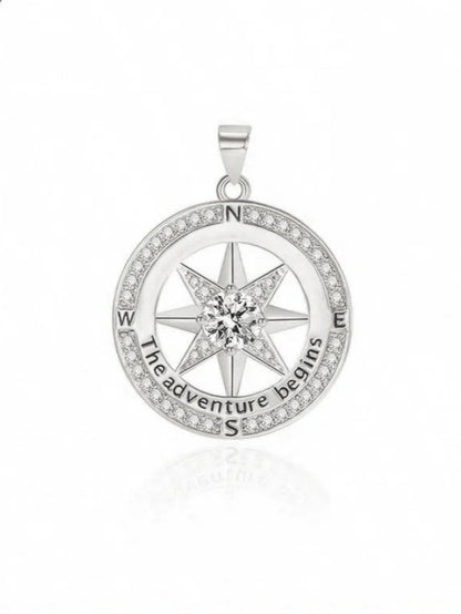 S925 Guiding Light I'd Be Lost Without You Compass Necklace... Navigate Love's Journey with Elegance