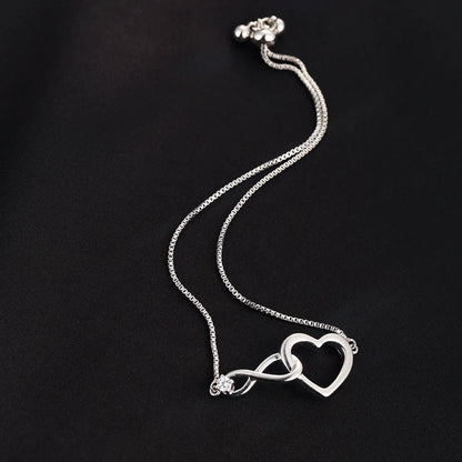 925 Sterling Silver Eternal Heartbeat Bracelet..