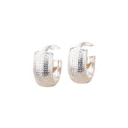 Chic Gold Twist Hoops!!! Stainless Steel Silver Color Earrings