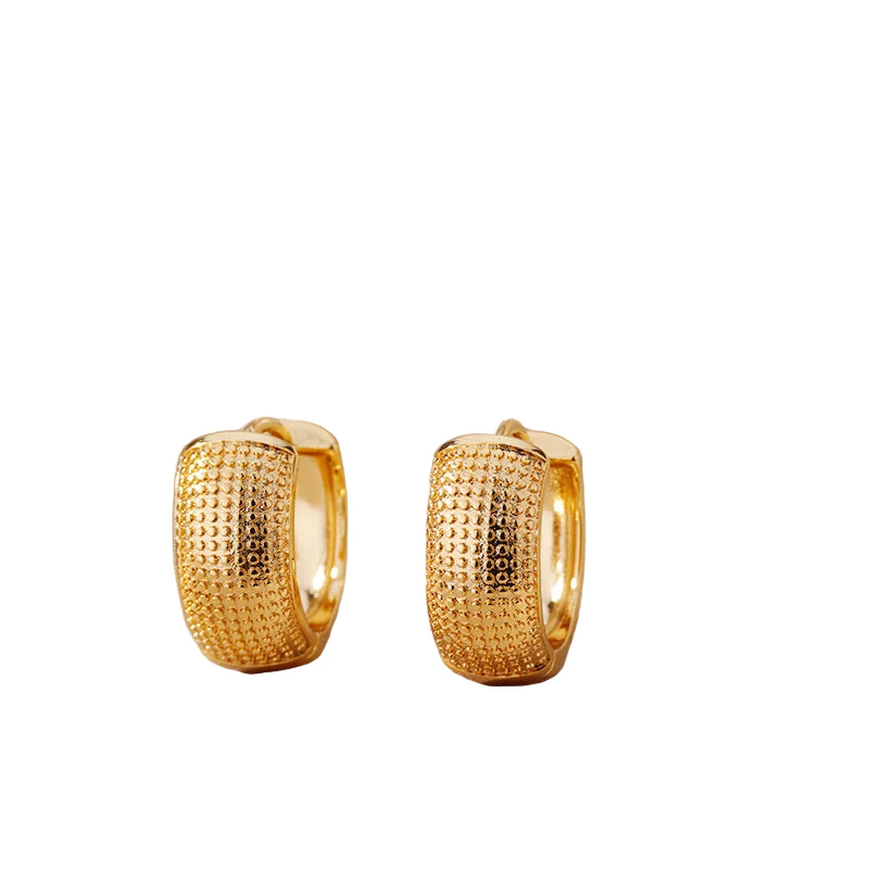 Chic Gold Twist Hoops!!! Stainless Steel Silver Color Earrings