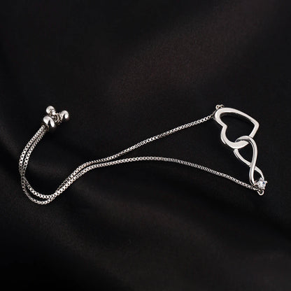 925 Sterling Silver Eternal Heartbeat Bracelet..