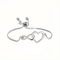 925 Sterling Silver Eternal Heartbeat Bracelet..