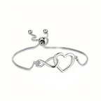 925 Sterling Silver Eternal Heartbeat Bracelet..