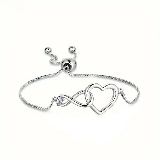 925 Sterling Silver Eternal Heartbeat Bracelet..
