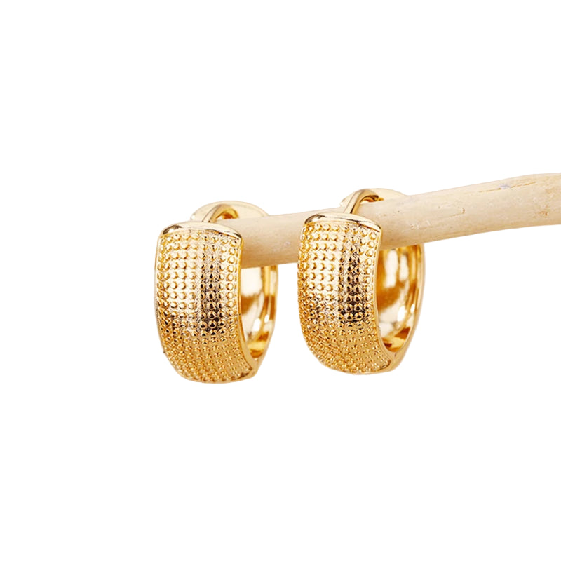 Chic Gold Twist Hoops!!! Stainless Steel Silver Color Earrings