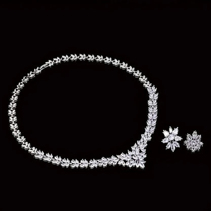 925 Silver. Floral Elegant Set, Indulge your Desires with Style.